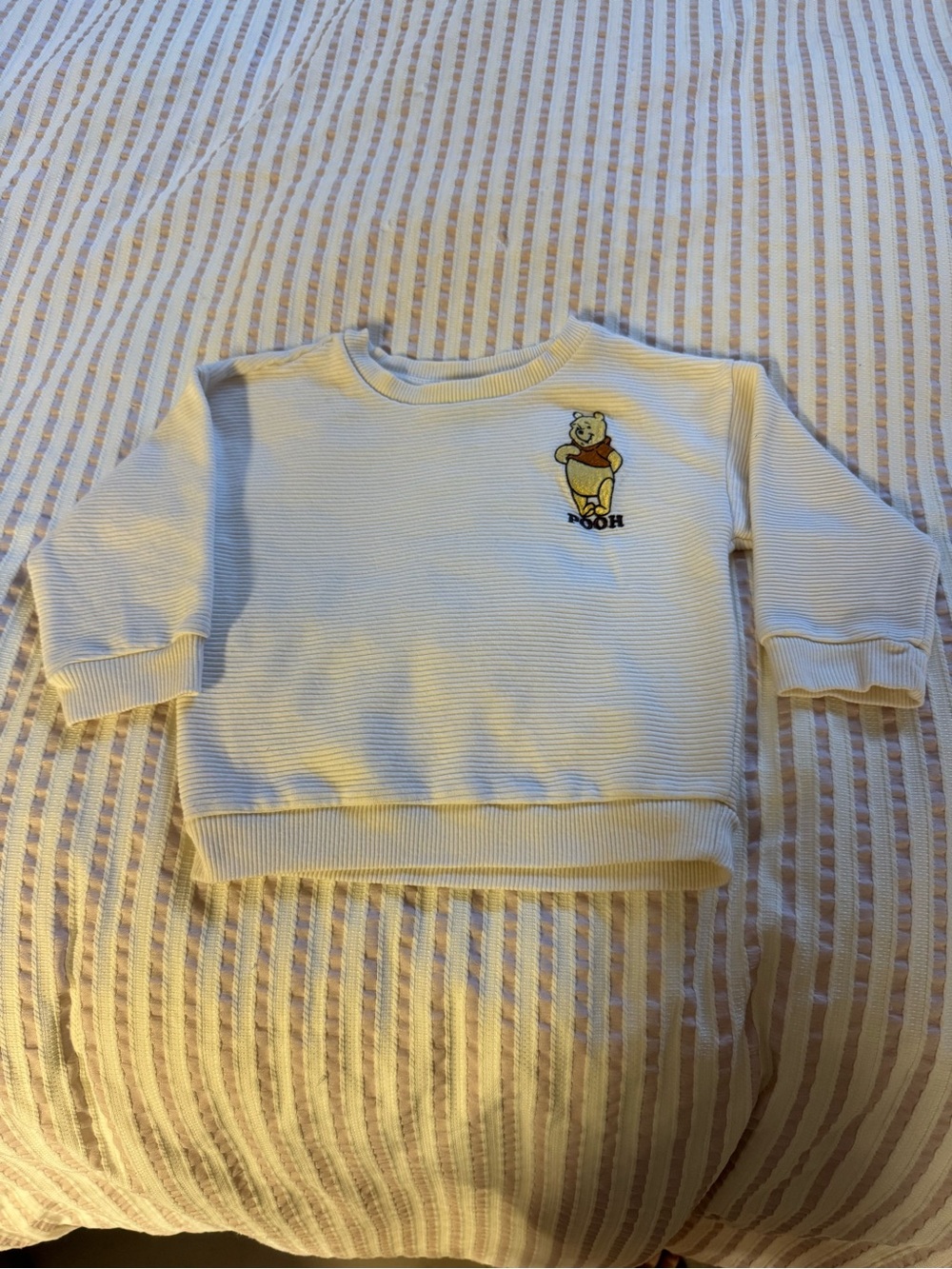 Disney Cream Ribbed Winnie the Pooh Sweatshirt, 24 months